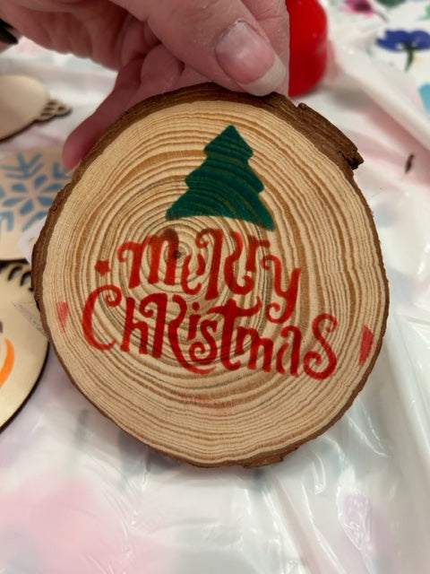 Wood Slices 3.5"-4" Unfinished Rounds for Coasters, Centerpieces, Ornaments - Set of 10 Stollen Moments