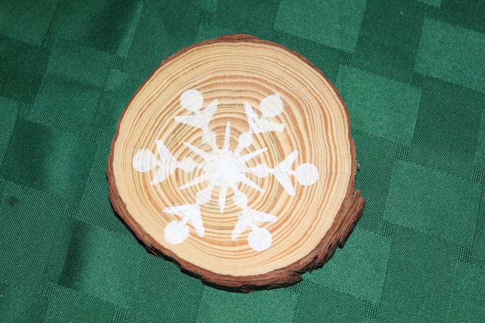 Wood Slices 3.5"-4" Unfinished Rounds for Coasters, Centerpieces, Ornaments - Set of 10 Stollen Moments