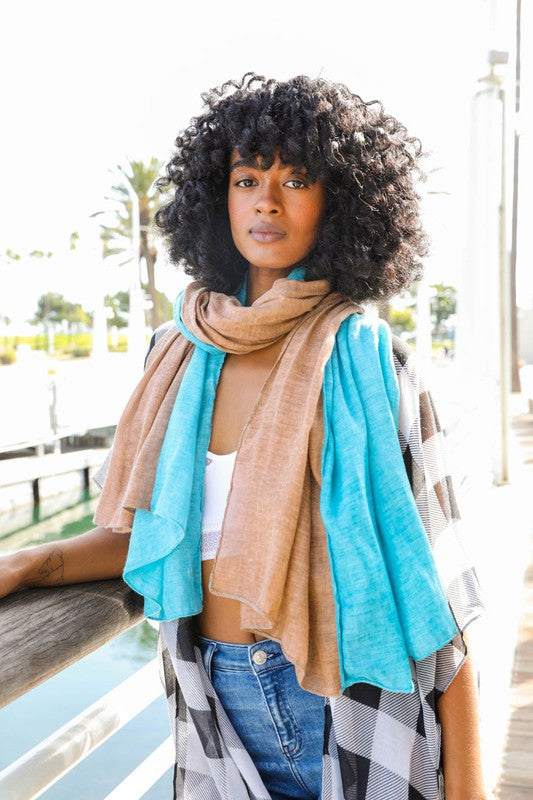 Summer Scarves: 2-Tone Lightweight Summer Scarves Stollen Moments