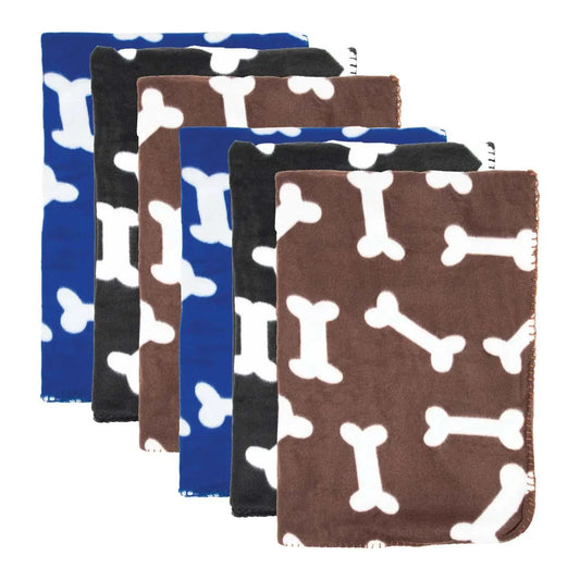 Dog Blanket, Fleece, for Fido - Bone Print Stollen Moments